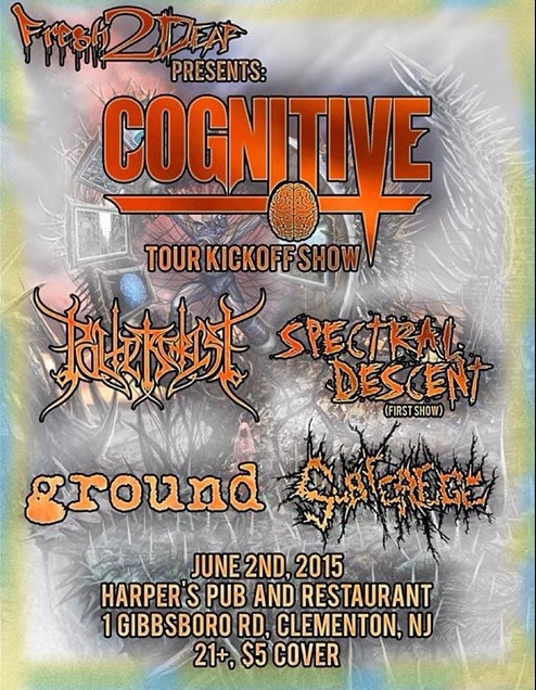Flyer or poster for a Subterfuge show with Cognitive